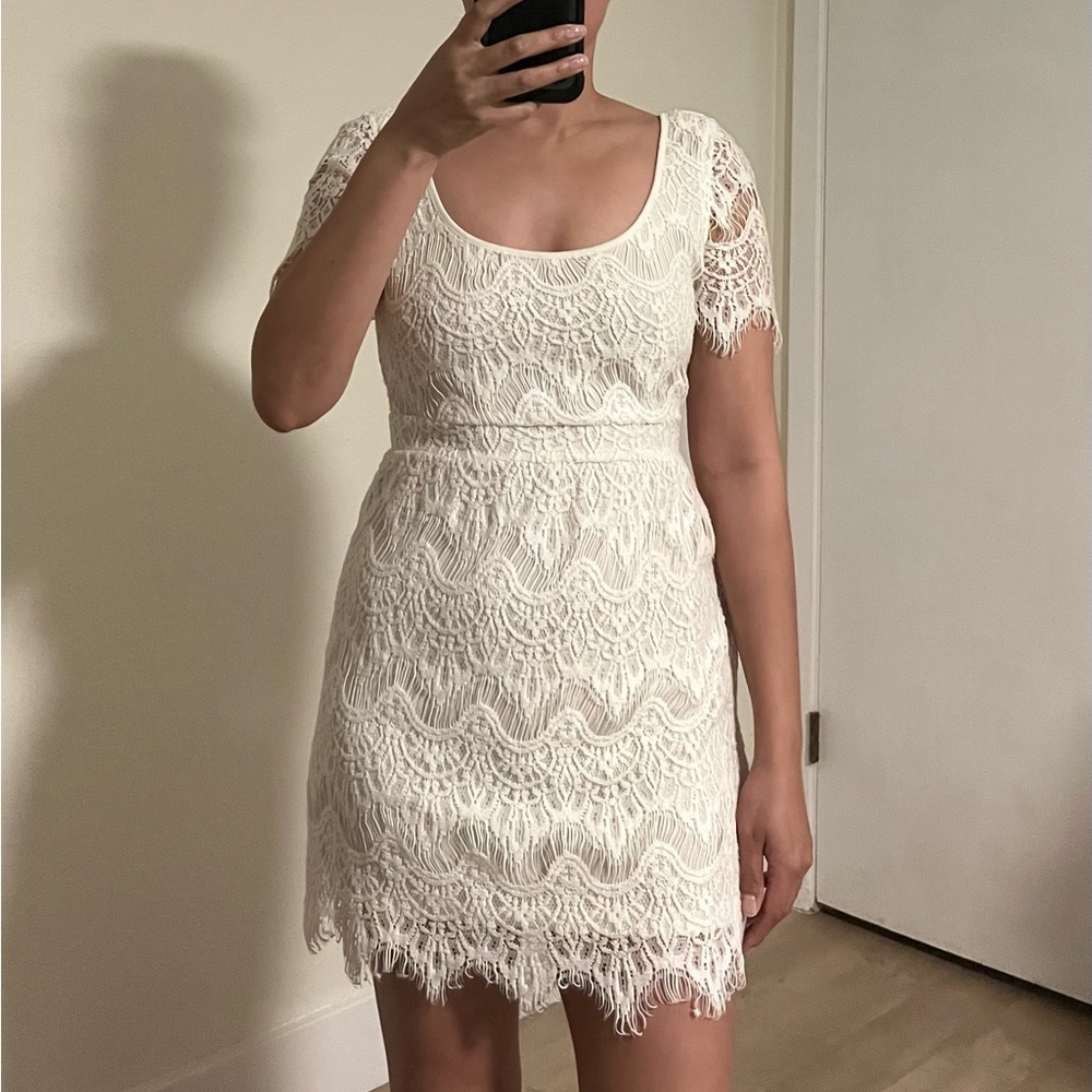 White lace dress